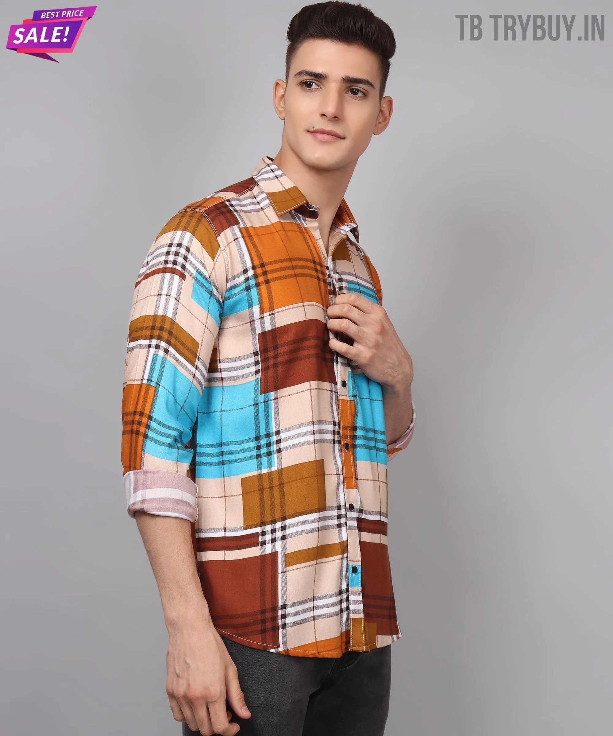 Printed Multi Colored Men's Shirt
