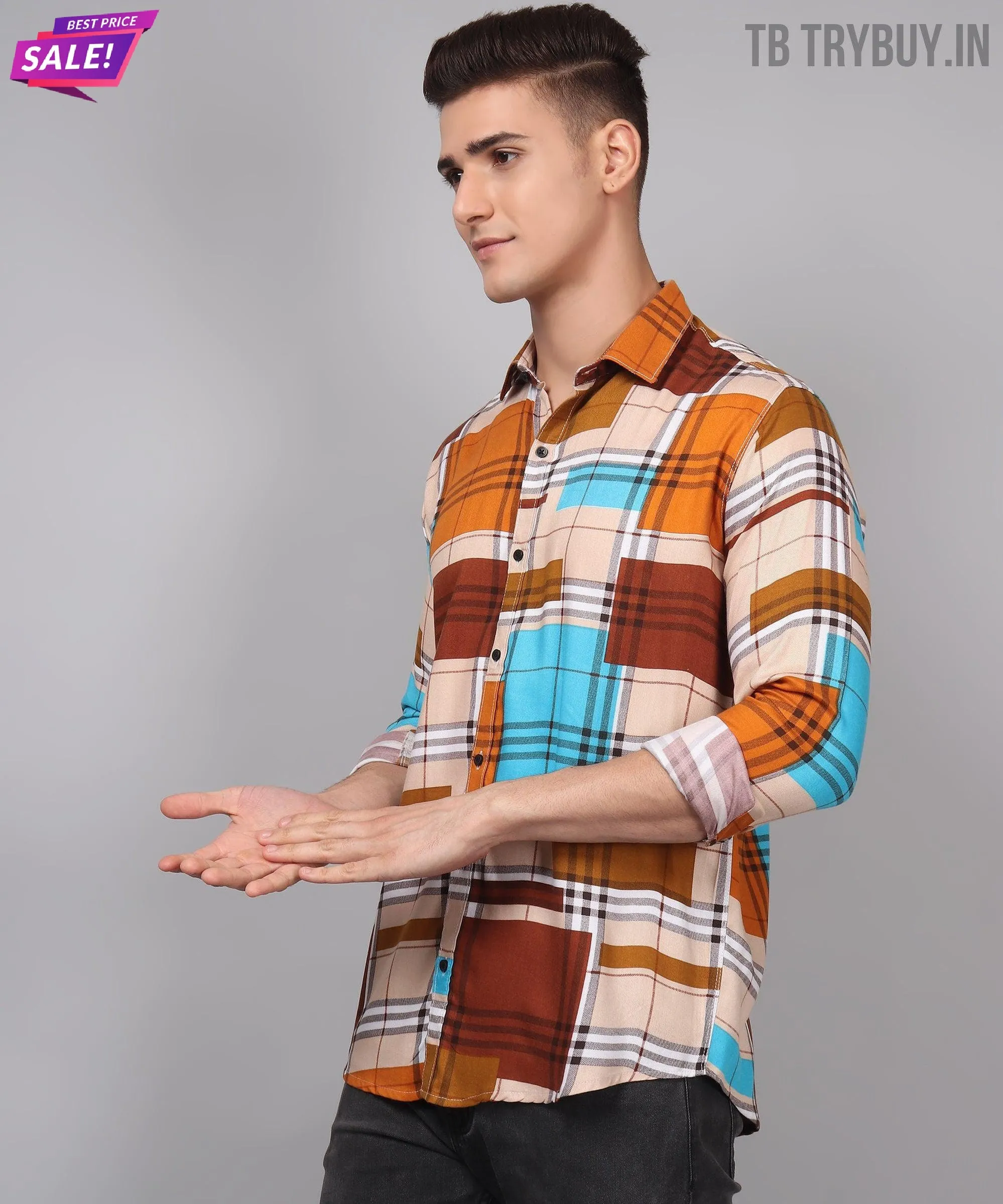 Printed Multi Colored Men's Shirt