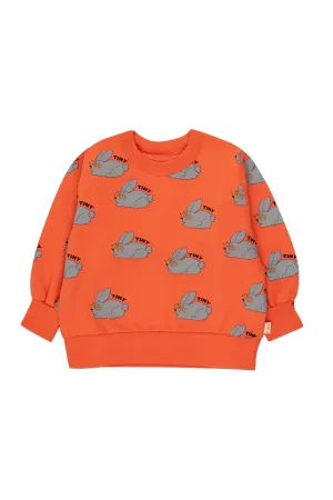 Rabbits Sweatshirt in Summer Red