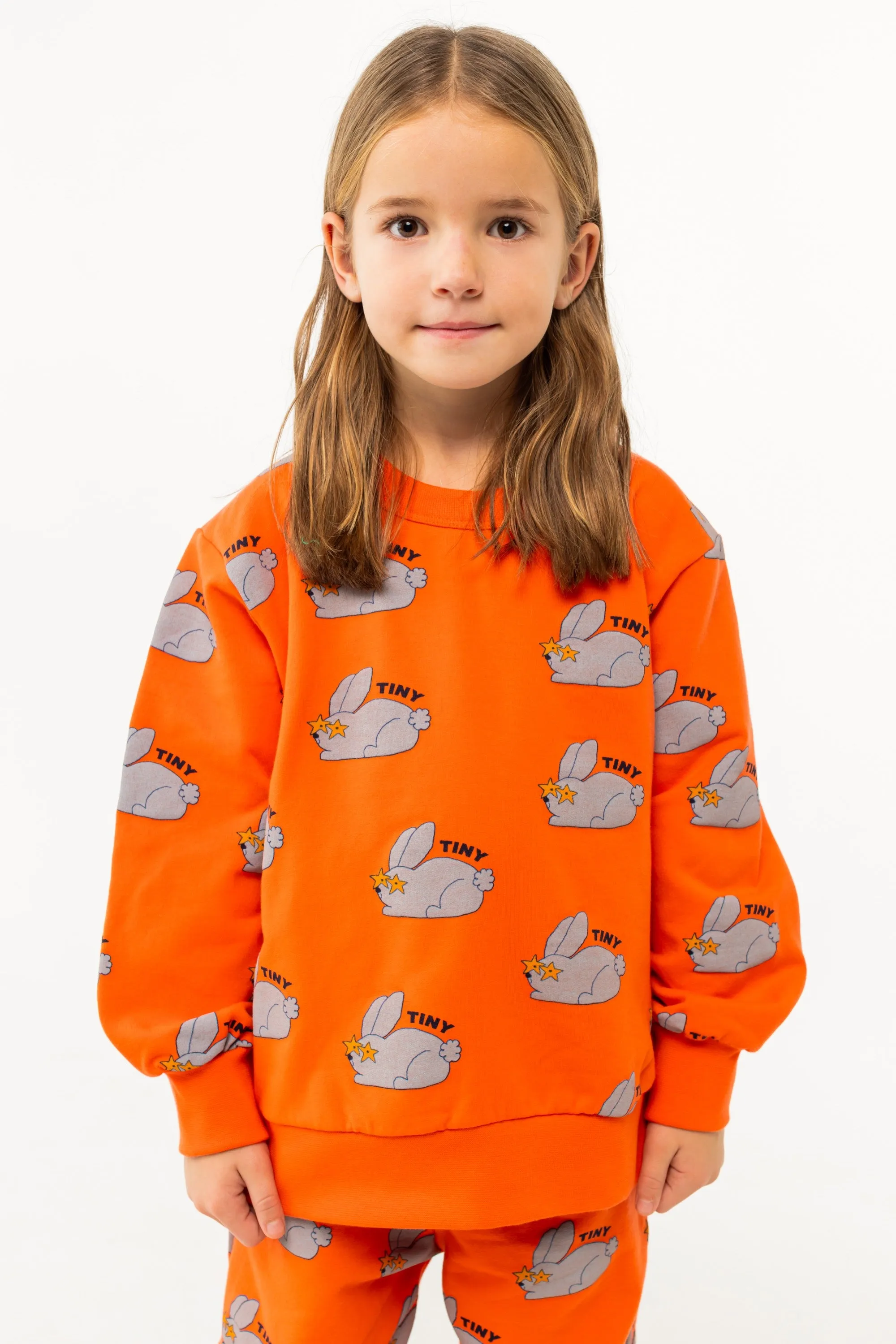 Rabbits Sweatshirt in Summer Red