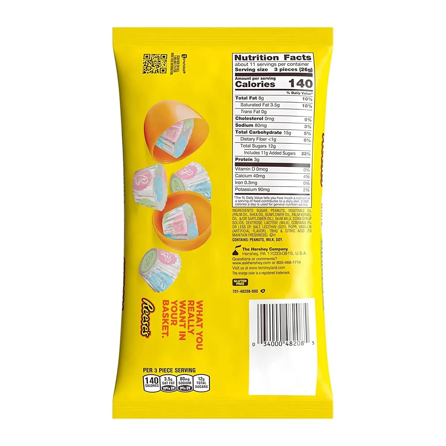 Reeses Miniatures white Creme Peanut Butter Cup Bag (0.9 oz, 11 ct.)