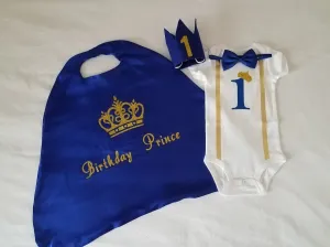 Royal Prince Birthday Cake Smash Outfit