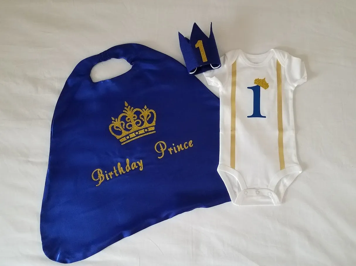 Royal Prince Birthday Cake Smash Outfit