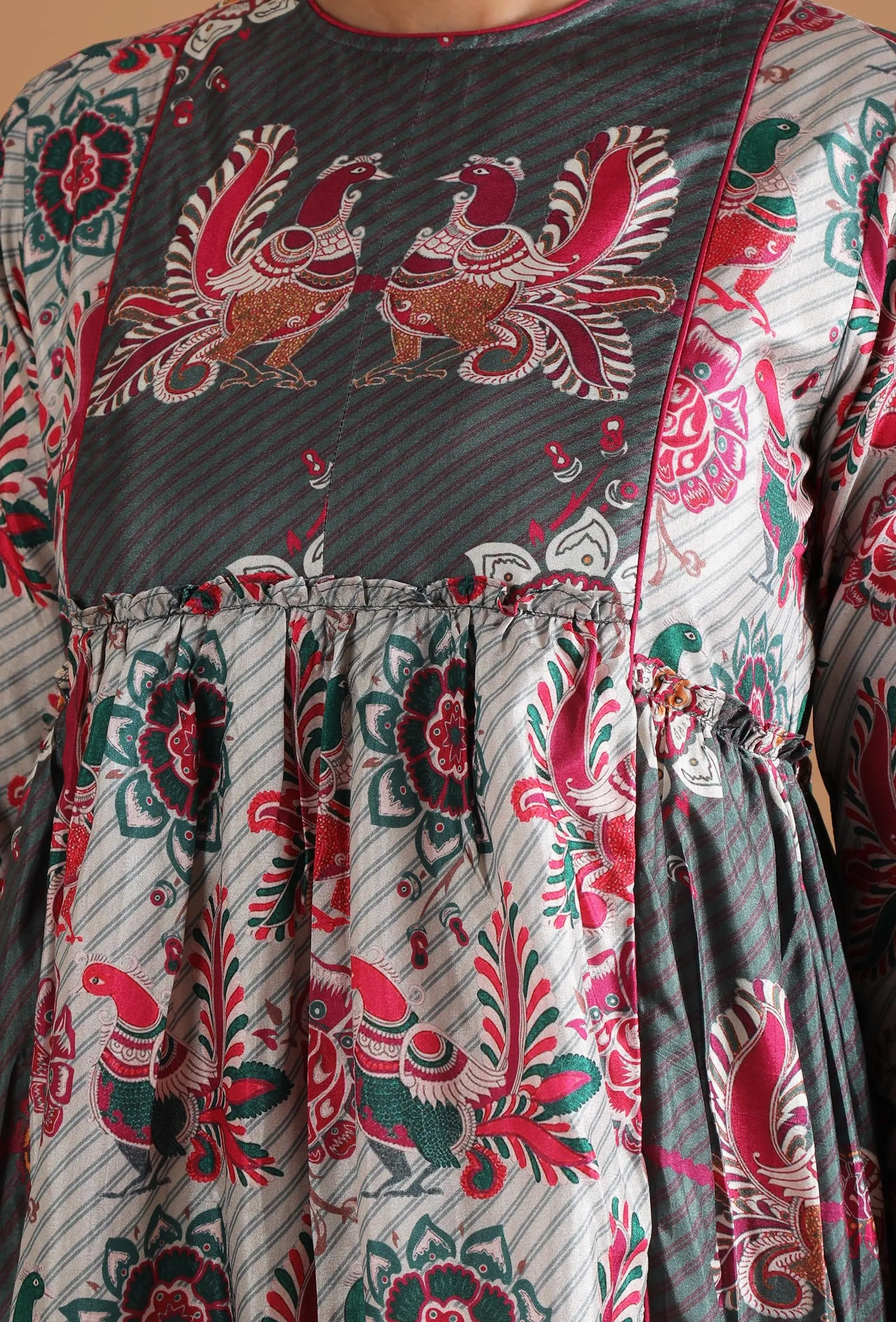 Set Of 2: Aashna Allover Kalamkari Tier Kurta Set