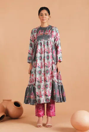 Set Of 2: Aashna Allover Kalamkari Tier Kurta Set