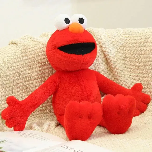 Soft Kawaii Anime Sesame Plush Toys - Cookie Monster, Big Bird, Elmo - Creative Educational Dolls for Kids Birthday Gifts
