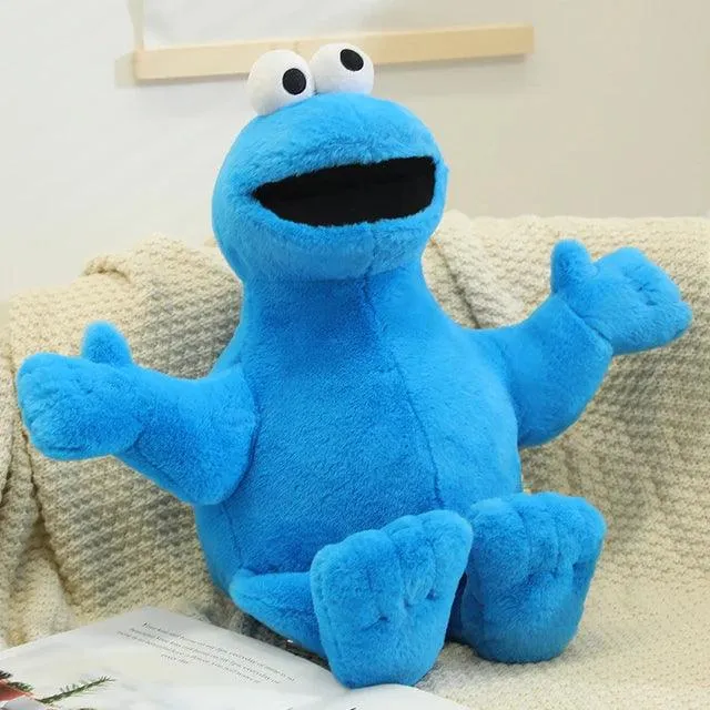 Soft Kawaii Anime Sesame Plush Toys - Cookie Monster, Big Bird, Elmo - Creative Educational Dolls for Kids Birthday Gifts