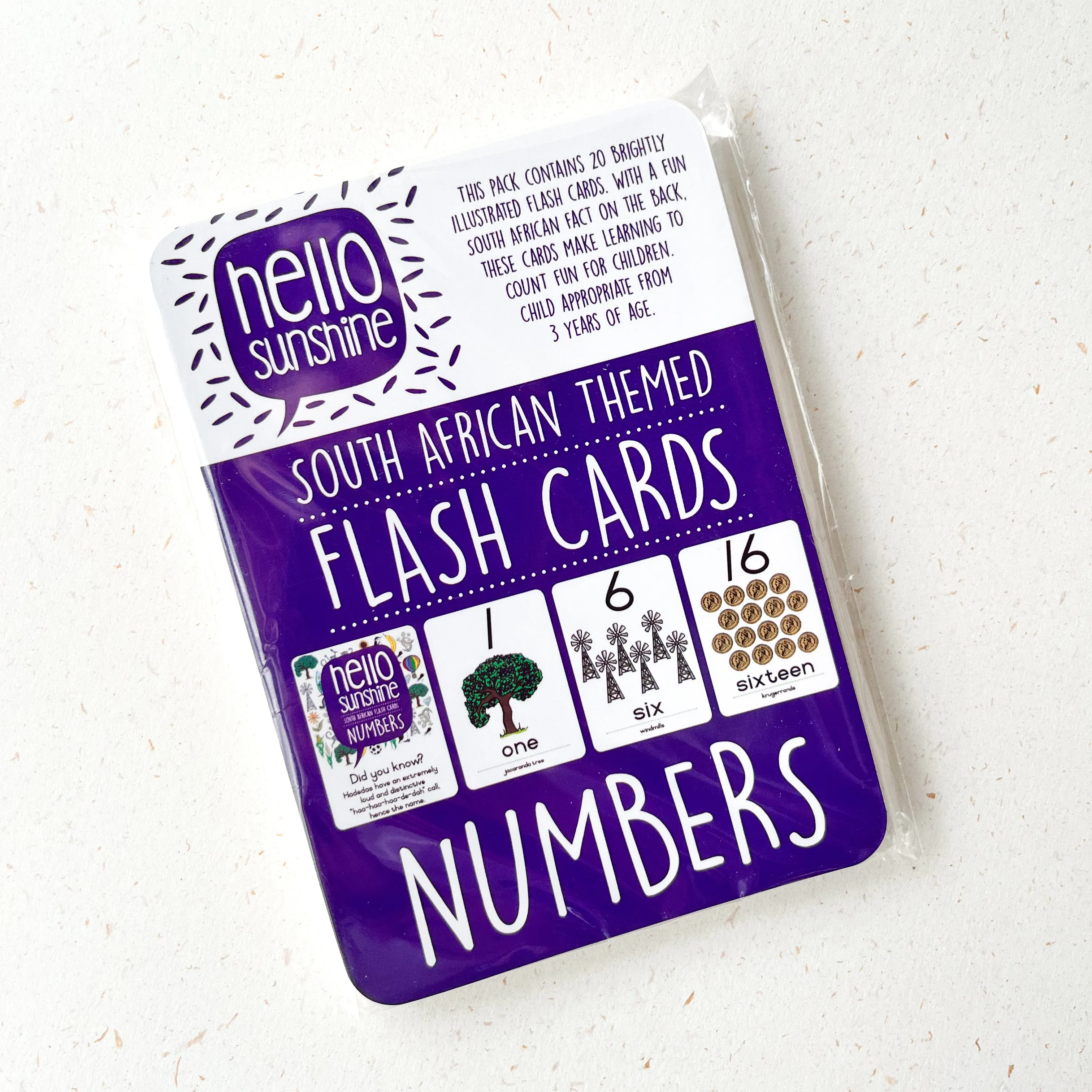 South African Number Flashcards