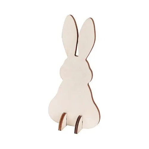 Wooden Standing Rabbits Pack of 10