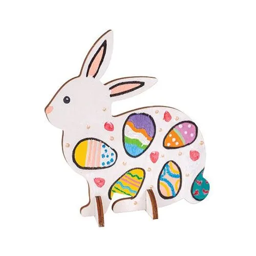 Wooden Standing Rabbits Pack of 10